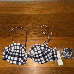 J Crew Gingham Bikini Top